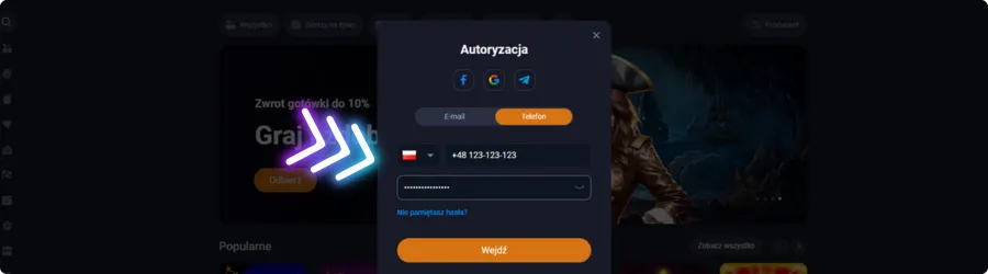 Voxcasino login