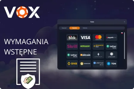 Voxcasino wymagania